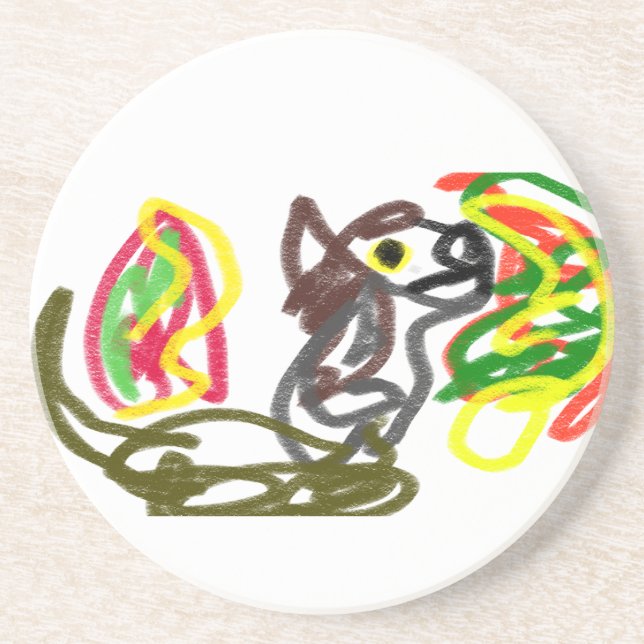 Porta-copos Wolf feliz outono (Frente)