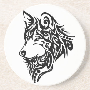 Porta-copos Wolf Tribal