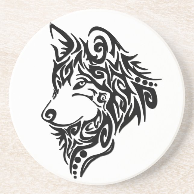 Porta-copos Wolf Tribal (Frente)