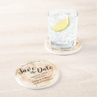 Wood Cortar Nomes de cheio Rustic Salvar data