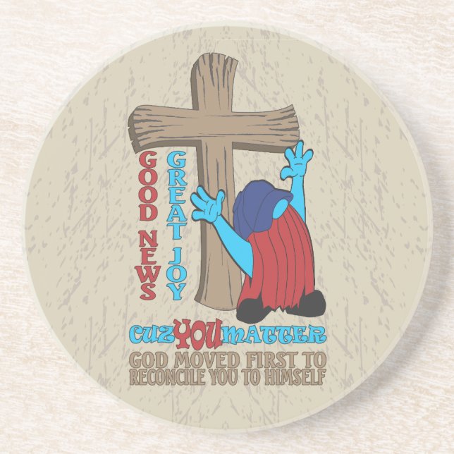 Porta-copos Wood Cross Porque Você Importa Gospel T-Shirt (Frente)