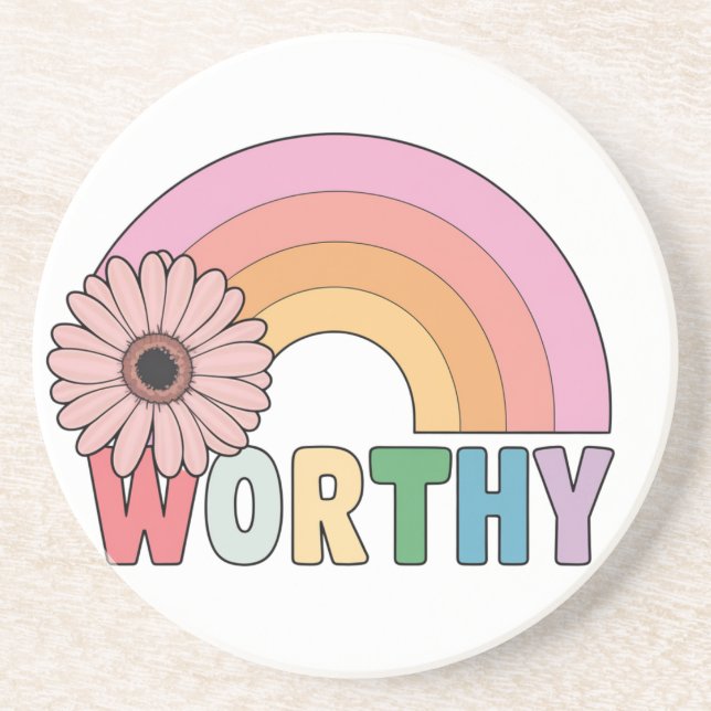 Porta-copos Worthy Rainbow Bloom (Frente)