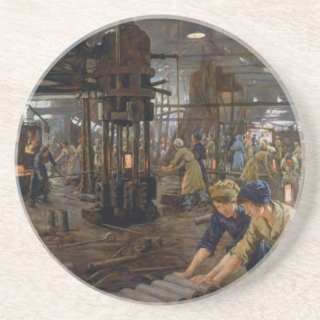 Porta-copos WW1 1918 Mulheres Trabalhando em Munições uma Fábr (Frente)