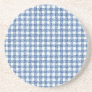 Porta-copos Xadrez Azul e Branco Clássico