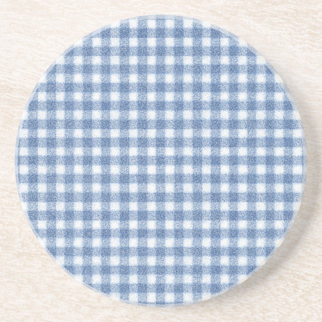 Porta-copos Xadrez Azul e Branco Clássico (Frente)