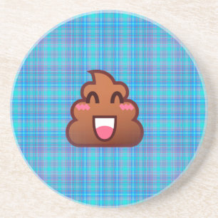 Porta-copos xadrez poop emoji