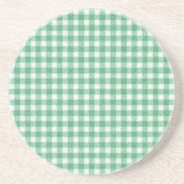 Porta-copos Xadrez Verde Menta Infantil  (Frente)