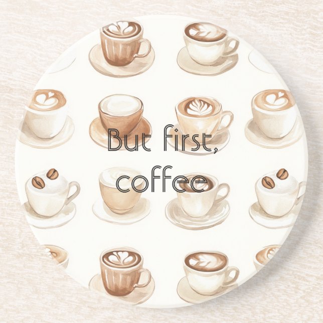 Porta-copos Xícaras de Café com Creme (Frente)