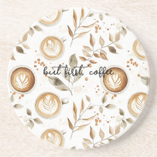 Porta-copos Xícaras de café folhas