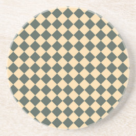 Porta-copos Yellow Green Checker Diamond Pattern