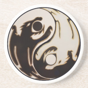 Porta-copos Yin Yang Double Dragon