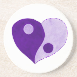 Porta-copos Yin Yang Heart (Purple/Lilac)