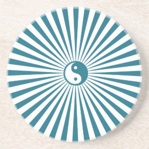 Porta-copos Yin-Yang Sun Wheel Blue/White
