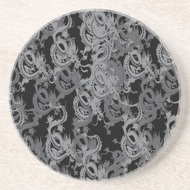 Porta-copos Ying Yang Dragon Chinês (Frente)