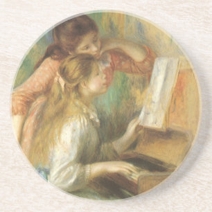 Porta-copos Young Girls in Piano por Pierre Renoir