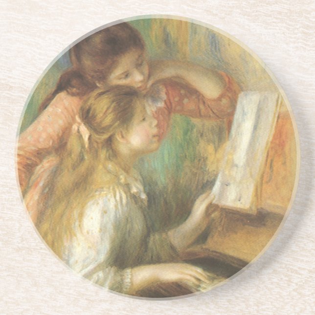Porta-copos Young Girls in Piano por Pierre Renoir (Frente)