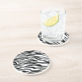 Porta-copos Zebra Black and White Pattern Drink Coasters