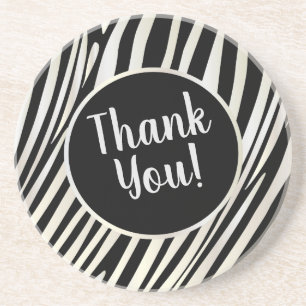 Porta-copos Zebra Stripes Black & Whit Pattery Design