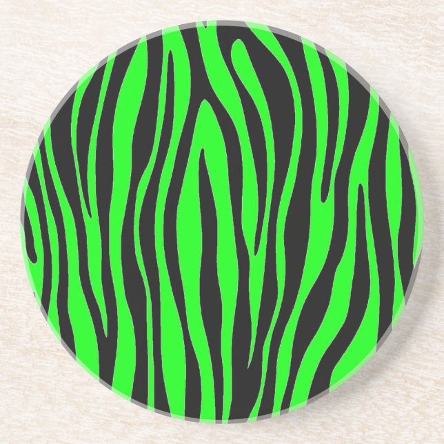 Porta-copos Zebra verde limão (Frente)