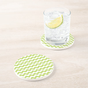 Porta-copos Zigzag Verde, Chevron Verde, Padrão Geométrico