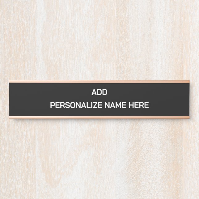 Porta Crie Sua Própria Placa de Nome Pendurada (Frente)