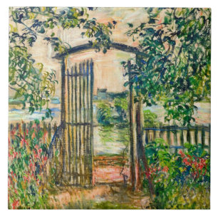 Porta de jardim na arte de Vetheuil Claude Monet