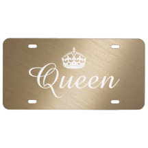 Porta de Licença Personalizada - Rainha Coroa Dour