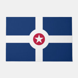 Porta de tapete com bandeira da cidade de Indianáp