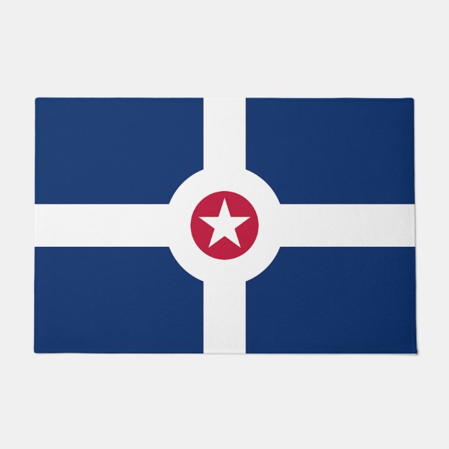 Porta de tapete com bandeira da cidade de Indianáp (Frente)