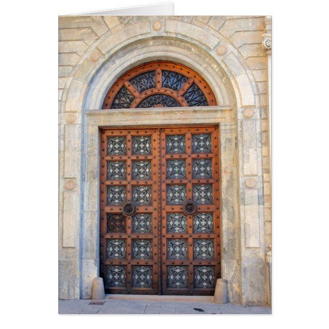 Porta de um quarto velha de Barcelona - cartão (Frente)