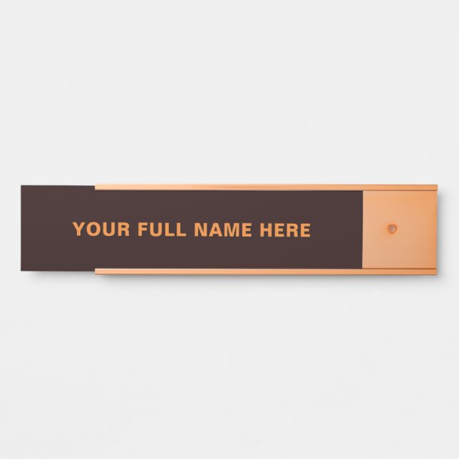 Porta Exemplo de Placa de Nome Personalizada Projetada p (Frente)