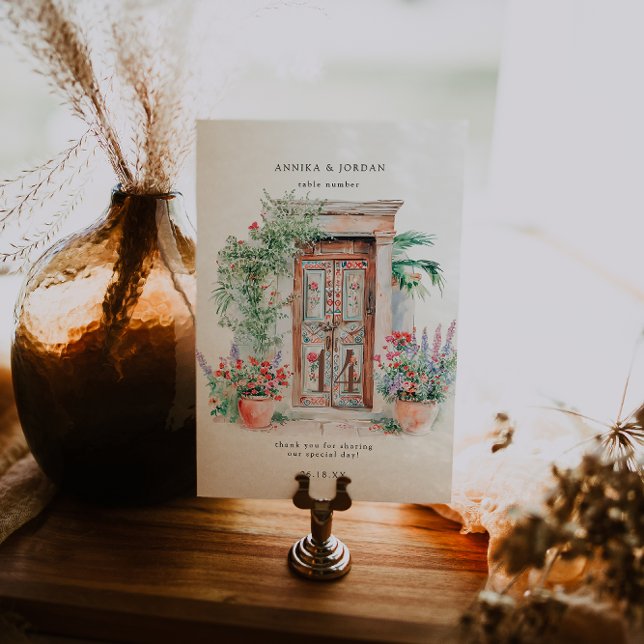 Porta frontal do bonito México | Cartão de Número  (Criador carregado)