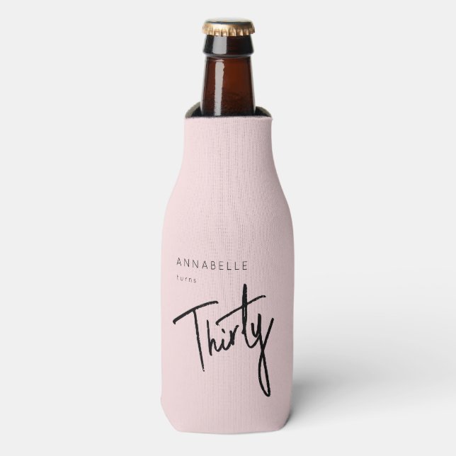 Porta-garrafa 30 moderna 330ª festa de aniversário (Frente da Garrafa)