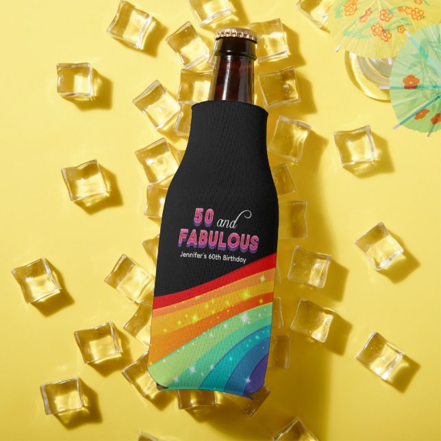 Porta-garrafa 50 e Fabulosa Festa de aniversário Personalizada d (Verão in situ)