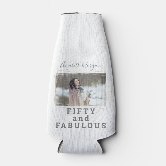 Porta-garrafa 50 e Fabulosa Foto Moderna Aniversário (Frente)