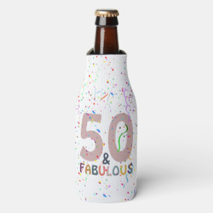 Porta-garrafa 50 e Fabuloso Chuveiro de Confetes Cor-de-Rosa Ani