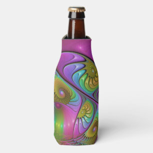 Porta-garrafa A Abstrato de Arte Fractal Colorida Luminosa