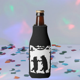 Porta-garrafa A dança do vintage carrega a coruja preta das