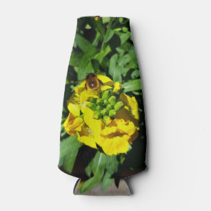 Porta-garrafa Abelhas nas Flores Amarelas