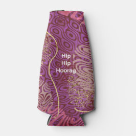 Porta-garrafa Abstract Silhouette Art Hip Hip Hooray Birthday