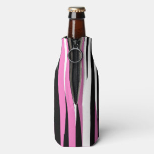 Porta-garrafa Abstrato branco e preto-e-rosa