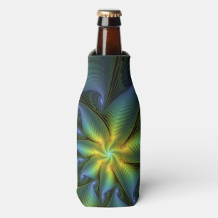 Porta-garrafa Abstrato Star, Ouro Verde brilhante Arte Fractal