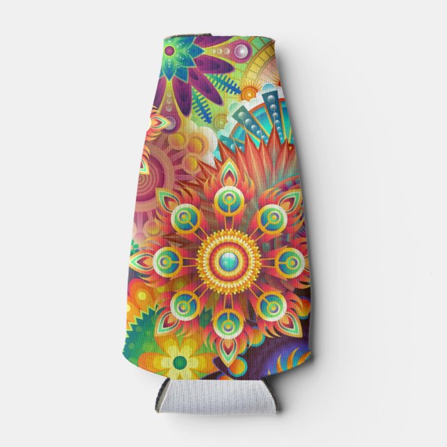 Porta-garrafa Abstrato vibrante (Frente)