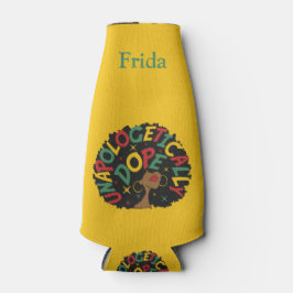 Porta-garrafa Afro Negro Afro-se sem desculpas