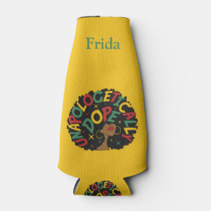 Porta-garrafa Afro Negro Afro-se sem desculpas
