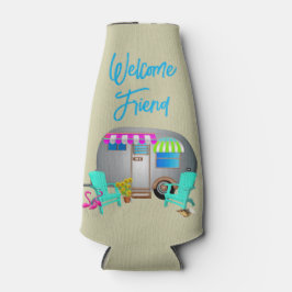 Porta-garrafa Amar acampamento dizendo Viagem de prata