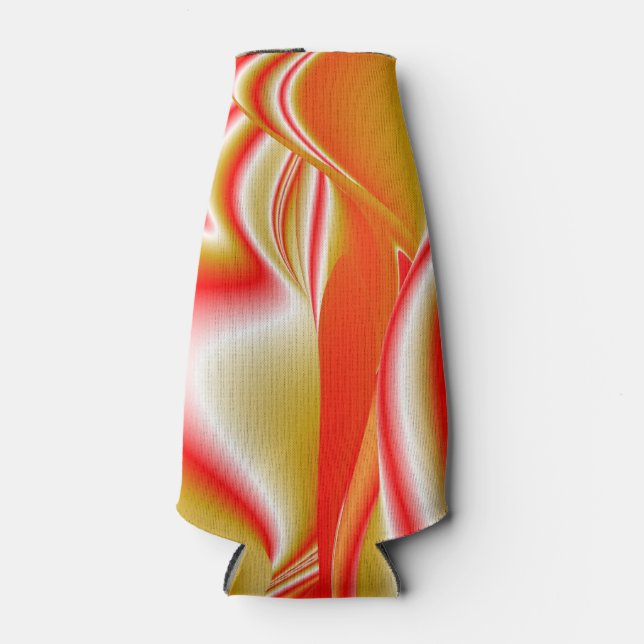 Porta-garrafa Amor e Abstrato 3D Rainbowart Dourado (Frente)