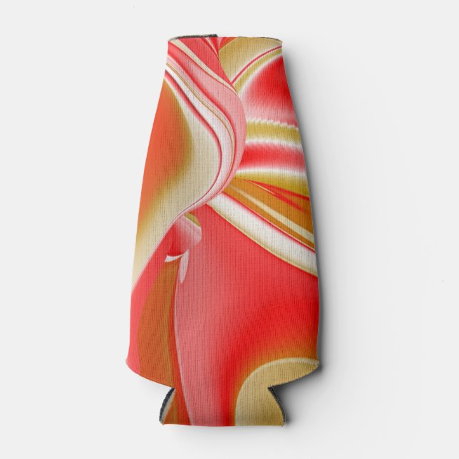 Porta-garrafa Amor e Abstrato 3D Rainbowart Dourado (Frente)