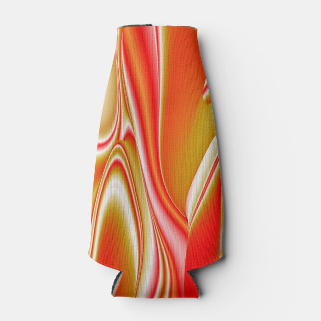 Porta-garrafa Amor e Abstrato 3D Rainbowart Dourado (Frente)