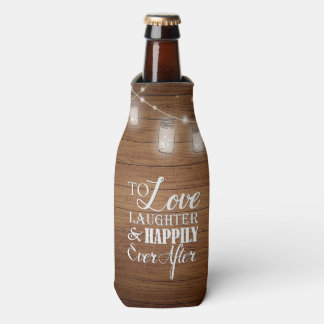 Porta-garrafa Amor Raio Bando Madeira Mason Jar Weding Favor
